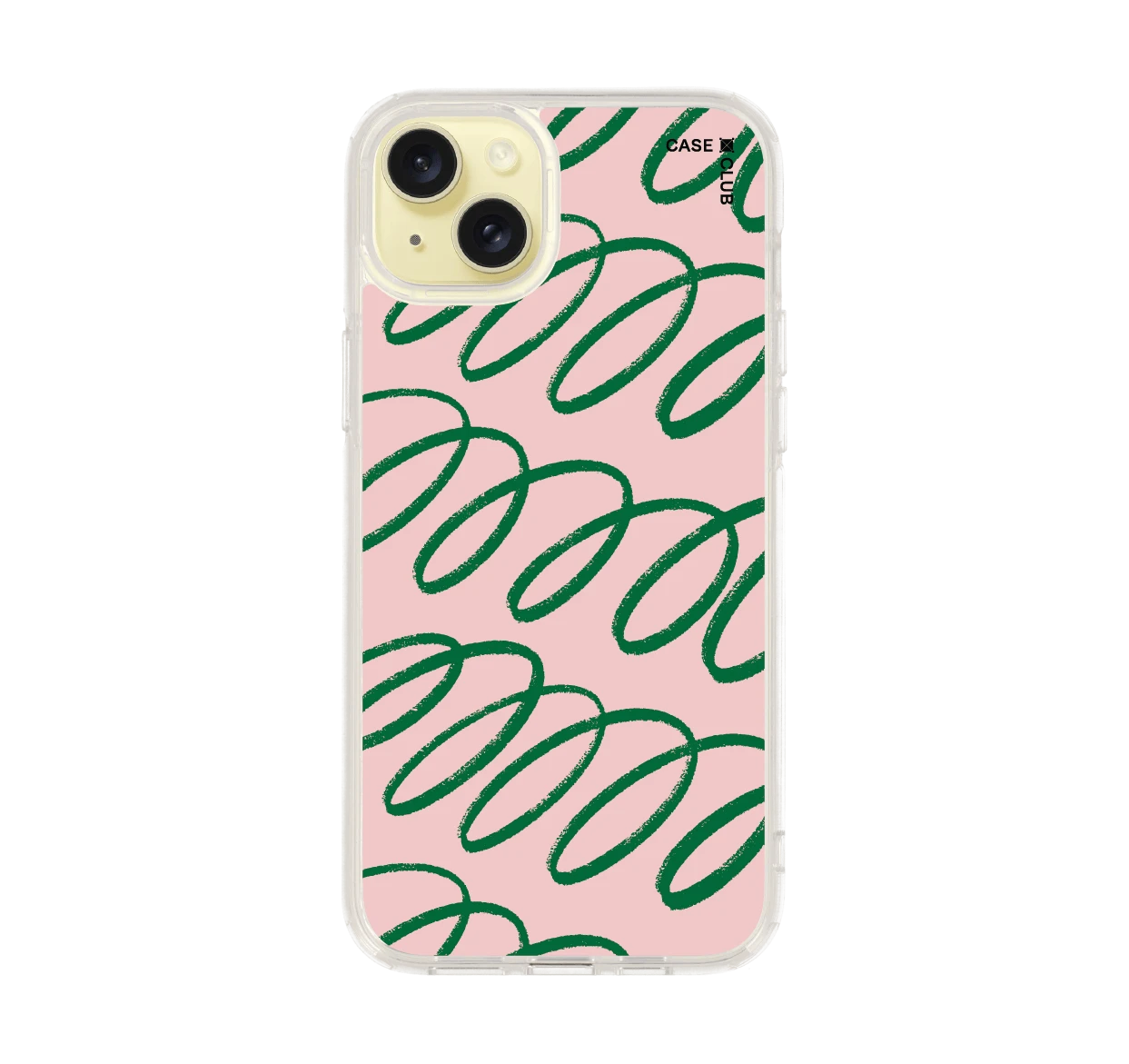 pink & green curvy pattern